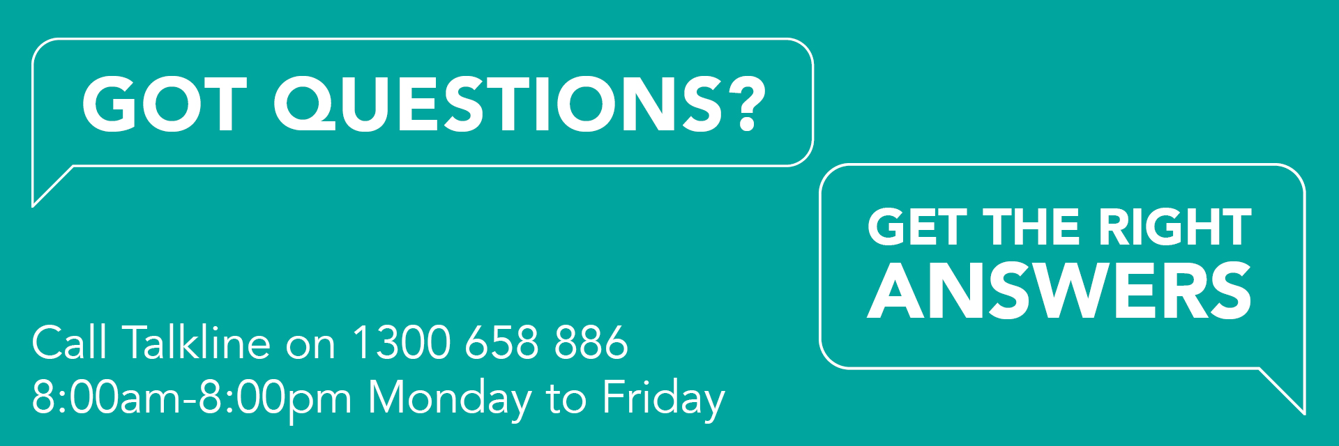 Talkline is Family Planning NSW's hotline for reproductive and sexual health advice. Call 1300 658 886 Monday-Friday, 8:00am-8:00pm
