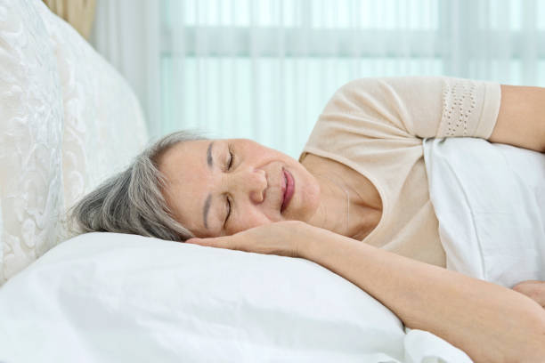 Older woman sleeping